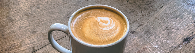 coffee cup with heart shaped foam