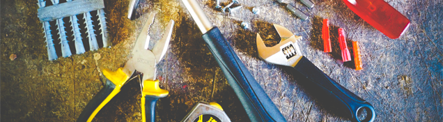 tools on work bench